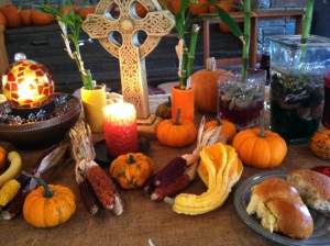 Last year's Thanksgiving service altar